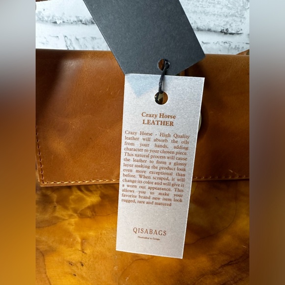 NEW!! Qisabags Brown Long Leather Wallet - Picture 4 of 5